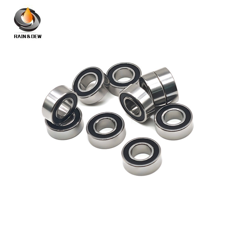 10PCS S687RS  7x14x5mm Durable & Fully Sealed Bearing for Fishing Gear ABEC-7 Stainless Steel with Black Rubber Shield