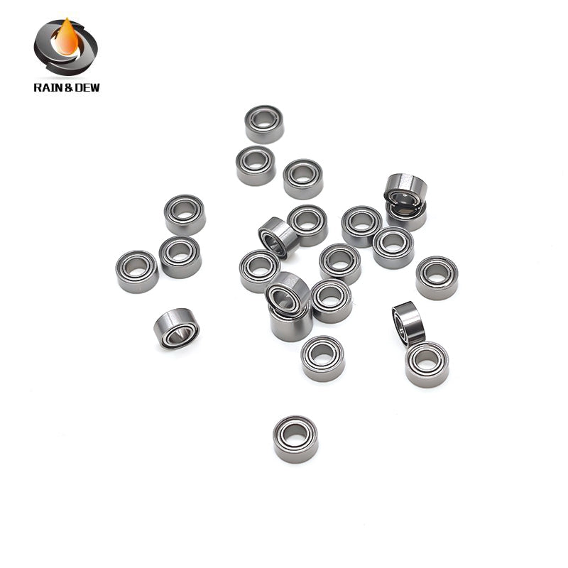 R144ZZ Bearing 10PCS 3.175X6.35X2.779mm Double Shielded Motor Miniature R144ZZ Ball Bearings