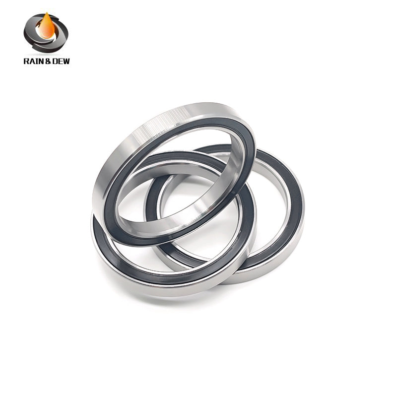 2PCS High-Precision ABEC-7  S6809RS  45x58x7mm Stainless Steel Body & Black Rubber Seals for Fishing Equipment