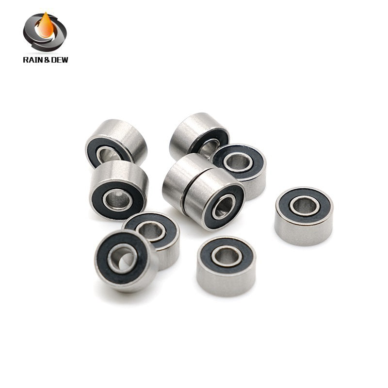 10PCS S683RS  3x7x3mm Durable & Fully Sealed Bearing for Fishing Gear ABEC-7 Stainless Steel with Black Rubber Shield