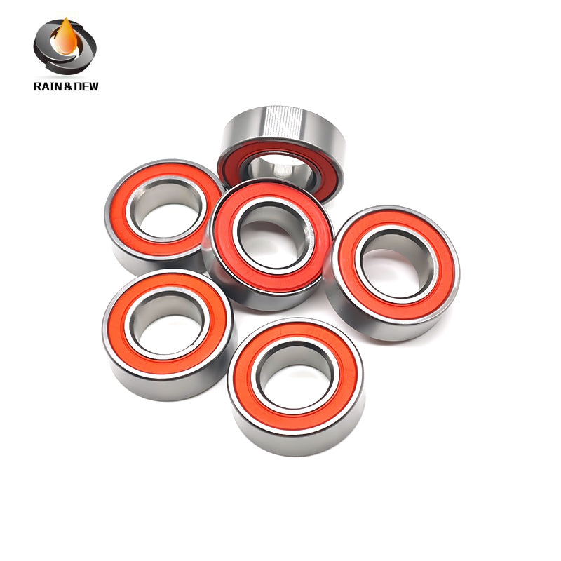 6PCS 24397RS-Red 24X39X7mm Bicycle Bearing Steel ABEC-7 Flower Drum Bearing  Bearing Mountain Bike Bicycle Spare Parts 24397-2RS