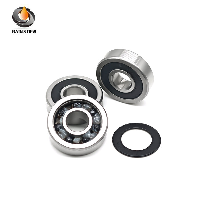 (6PCS) Bicycle Hybrid Ceramic Ball Bearing 16100 2RS CB Bicycle-specific 10x28x8mm Bicycle Hub Bearing Si3N4 Ceramic ABEC-9