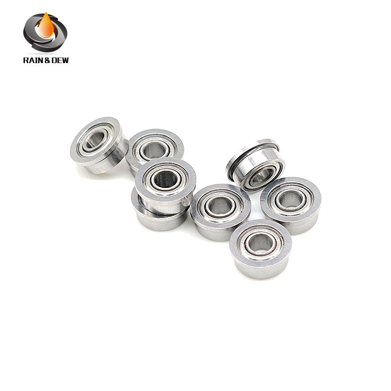 10Pcs FR2-5ZZ Flange Bearing 3.175X7.938X3.571mm ABEC-7 Inch Flanged FR2-5ZZ Ball Bearings