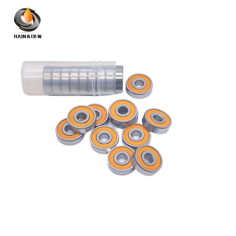 10PCS 625RS-Orange  Bearing ABEC-7 5x16x5 mm  Miniature 625-2RS Ball Bearings
