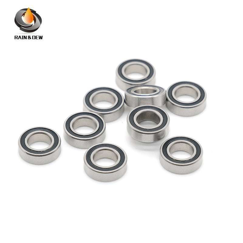 10PCS SMR148RS  8x14x4mm Bearing  ABEC-7  Stainless Steel Ball Bearings Black Rubber Sealed For Fishing or Tiny Model Toys