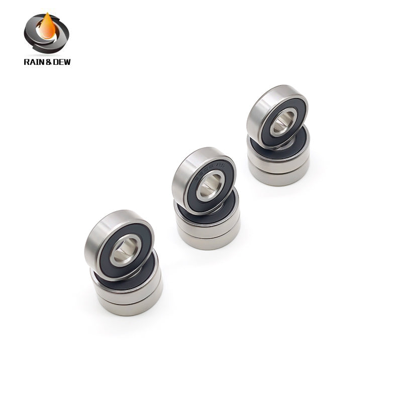 10PCS S608RS  8x22x7mm Durable & Fully Sealed Bearing for Fishing Gear ABEC-7 Stainless Steel with Black Rubber Shield
