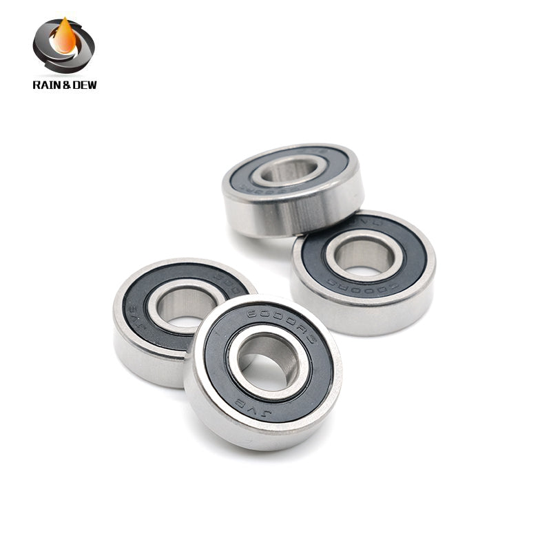 10PCS High-Precision ABEC-7  S6001RS  12x28x8mm Stainless Steel Body & Black Rubber Seals for Fishing Equipment