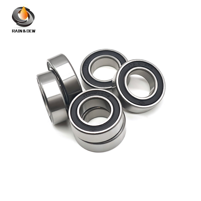 (6PCS) Bicycle Hybrid Ceramic Ball Bearing 173110 2RS CB Bicycle-specific 17x31x10mm Bicycle Hub Bearing Si3N4 Ceramic ABEC-9