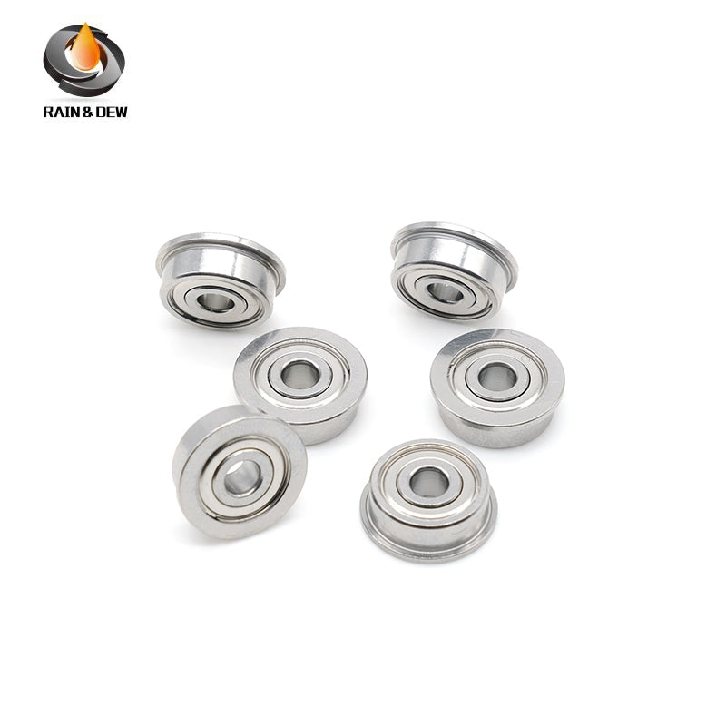 10PCS Precision F682ZZ Flanged Bearing with Shield, 2X5X2.3mm, for Easy Mounting & Positioning