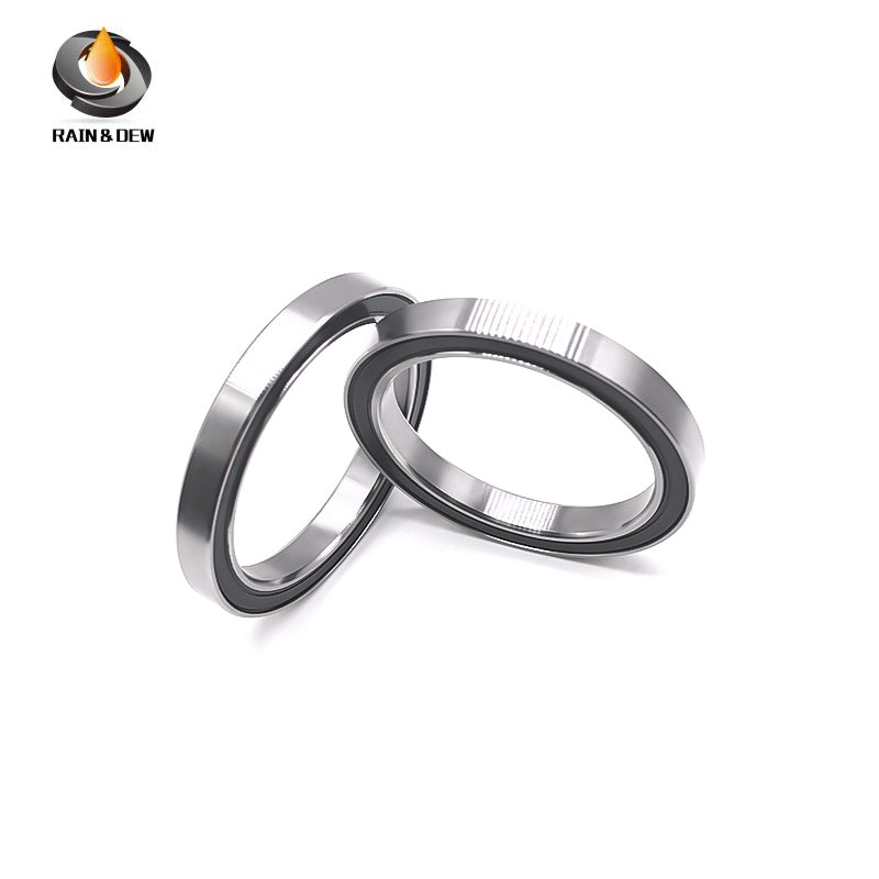 2PCS High-Precision ABEC-7  S6809RS  45x58x7mm Stainless Steel Body & Black Rubber Seals for Fishing Equipment