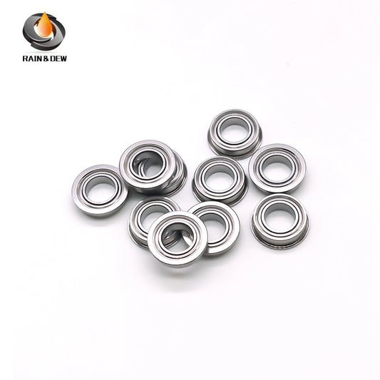 10PCS MF148ZZ Miniature Flange Bearings 8X14X4 mm Double Metal Shielded for Secure & Easy Mounting