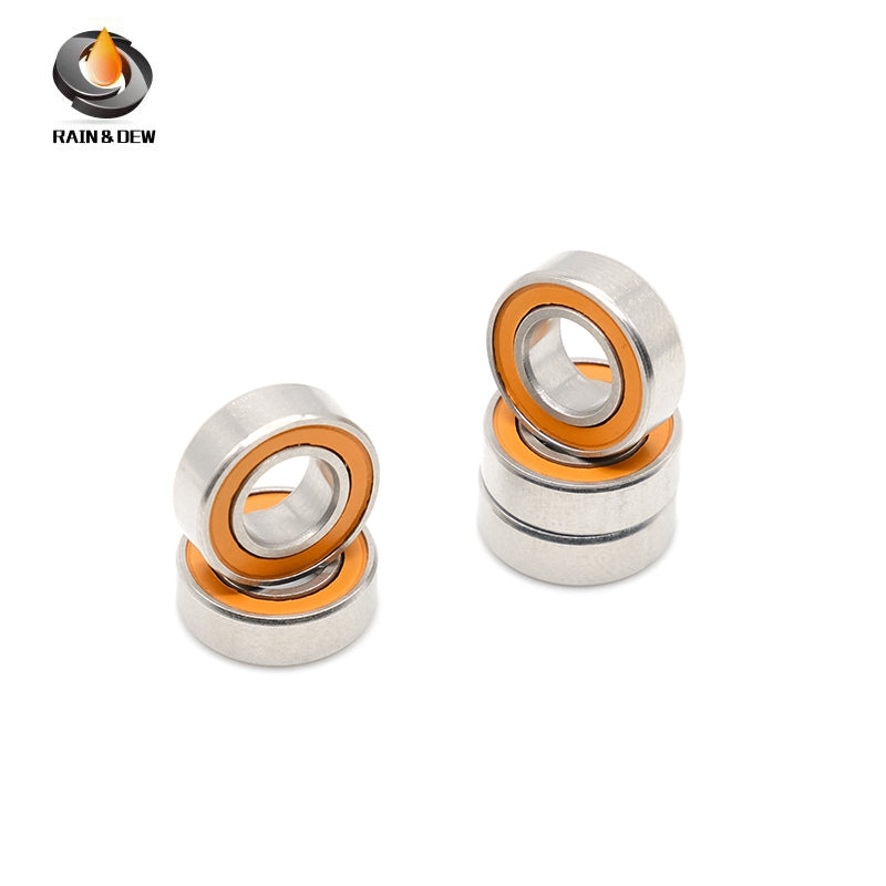 10Pcs SMR128RSCB 8*12*3.5mm  Stainless Steel hybrid Si3N4 ceramic ball bearing Without Grease Fast Turning  ABEC-7