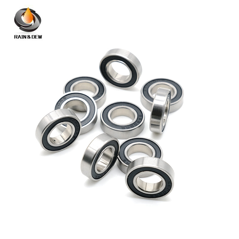 6702RS 15X21X4mm 10Pieces Bearing ABEC-7  Chrome Steel Ball Bearings With Black Rubber Seal 6702-2RS