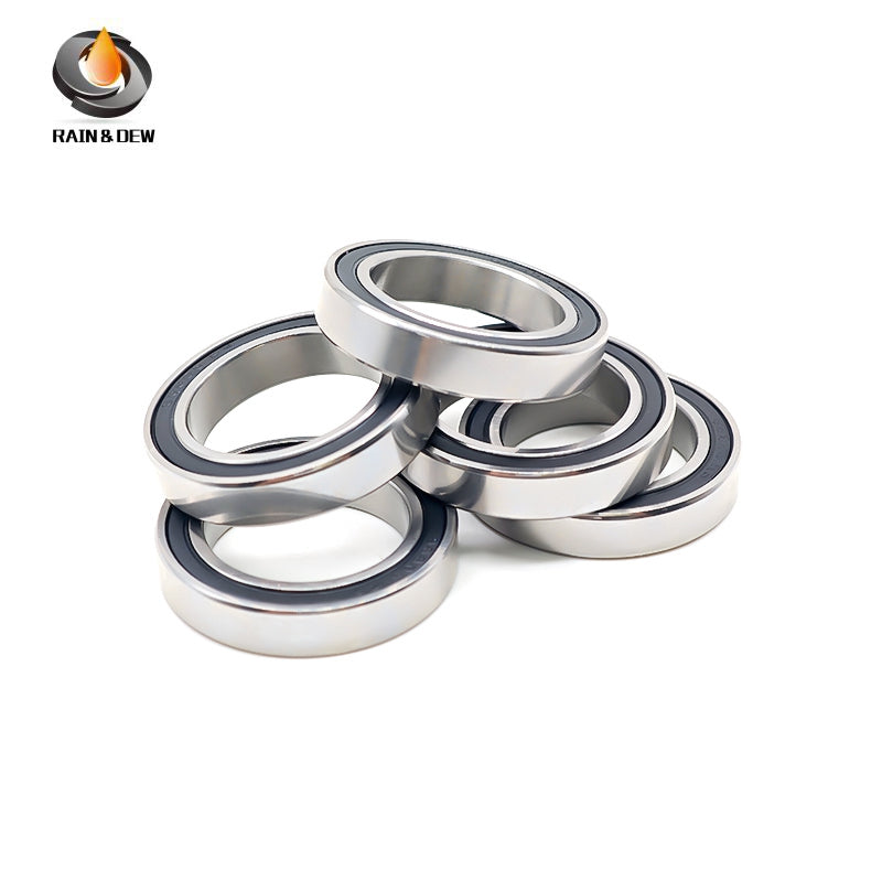 6PCS High-Precision ABEC-7  S6805RS  25x37x7mm Stainless Steel Body & Black Rubber Seals for Fishing Equipment