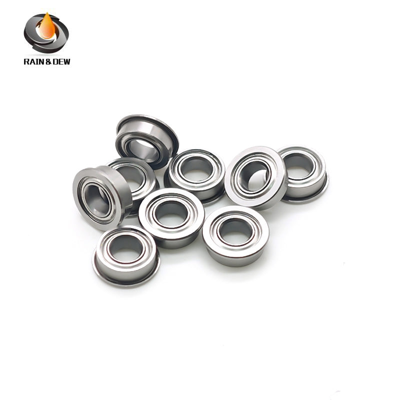 MF84ZZ Flange Bearing 4X8X3 mm 10PCS Double Shielded Bearing Steel Flanged MF84ZZ Ball Bearings