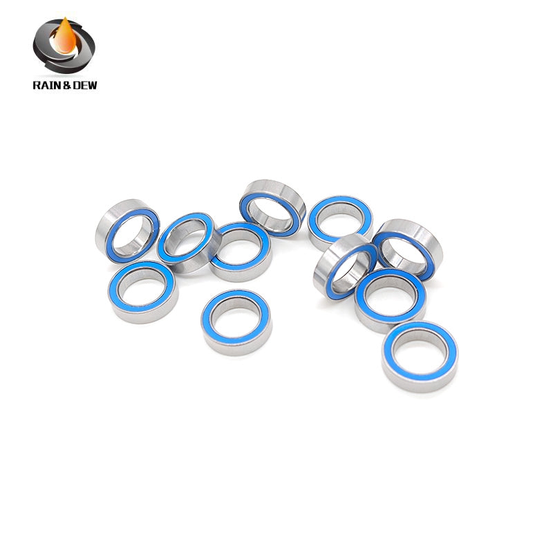 10PCS High-Precision ABEC-7  S6700RS-Blue  10x15x4mm Stainless Steel Body & Blue Rubber Seals for Fishing Equipment