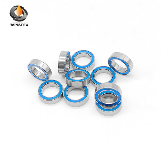 10PCS High-Precision ABEC-7  S6700RS-Blue  10x15x4mm Stainless Steel Body & Blue Rubber Seals for Fishing Equipment