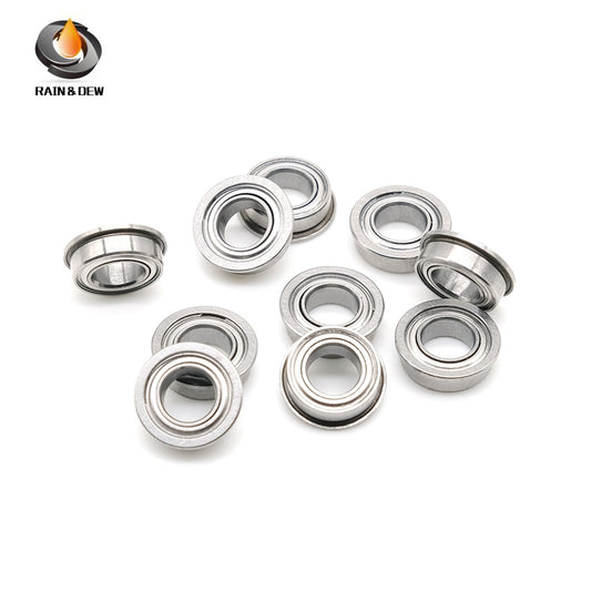 MF95ZZ Flange Bearing 5X9X3 mm 10PCS Double Shielded Bearing Steel Flanged MF95ZZ Ball Bearings