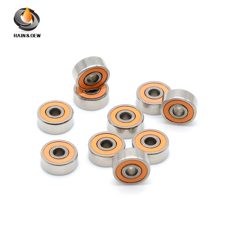 10Pcs SMR104RSCB 4*10*4mm  Stainless Steel hybrid Si3N4 ceramic ball bearing Without Grease Fast Turning  ABEC-7