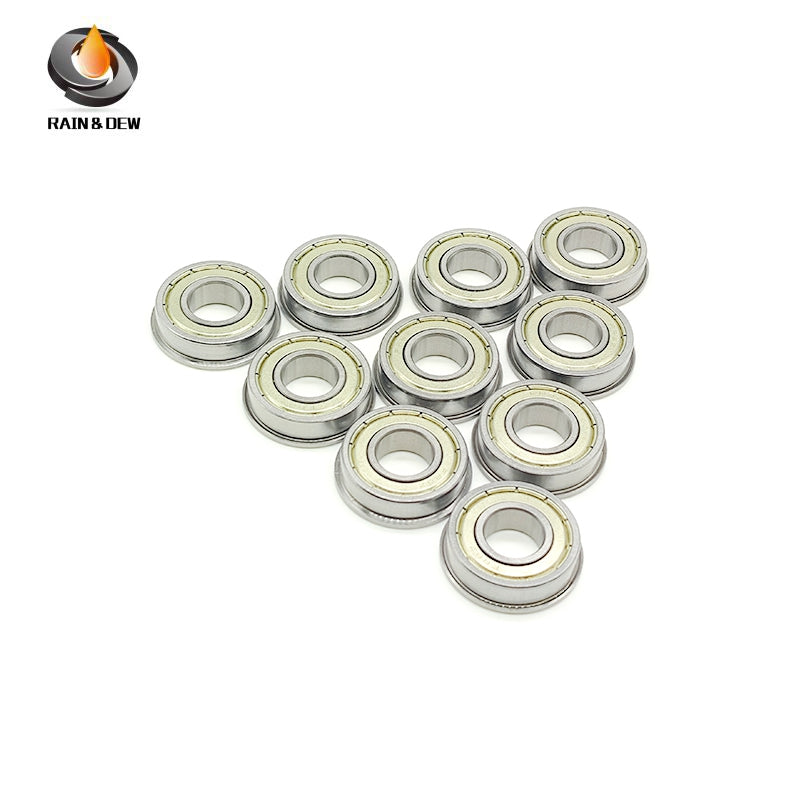 6PCS FR8ZZ Double Shielded Flanged Bearing - 12.7x28.575x7.93 mm (1/2" x 1-1/8" x 5/16") Inch Series, Chrome Steel, for Industrial Equipment & Precision Applications