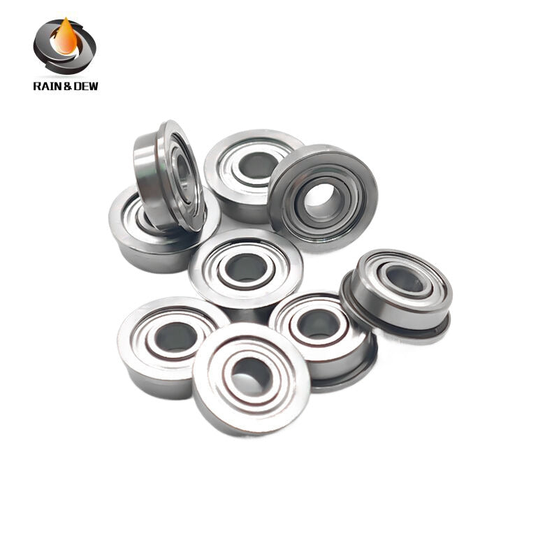 MF83ZZ Flange Bearing 3X8X3 mm 10PCS Double Shielded Bearing Steel Flanged MF83ZZ Ball Bearings